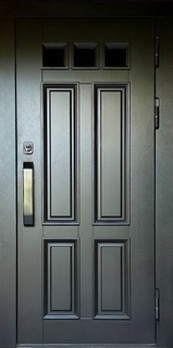 Остекленная термодверь с электронным замком (МДФ с багетом)