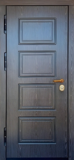 Стальная однопольная дверь с плитой МДФ