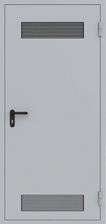 Стальная огнезащитная дверь ei-60 с двумя вентиляционными решетками