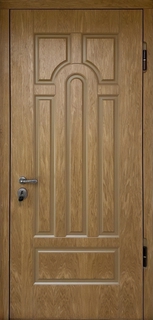 Металлическая термодверь со шпонированными плитами МДФ