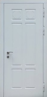 Входная термодверь с белыми панелями МДФ (покраска RAL) Входная термодверь с белыми панелями МДФ (покраска RAL)